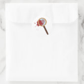 Detective Magnifying Glass Ronde Sticker (Tas)
