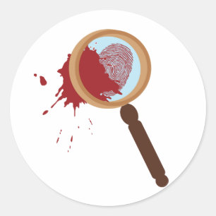 Detective Magnifying Glass Ronde Sticker