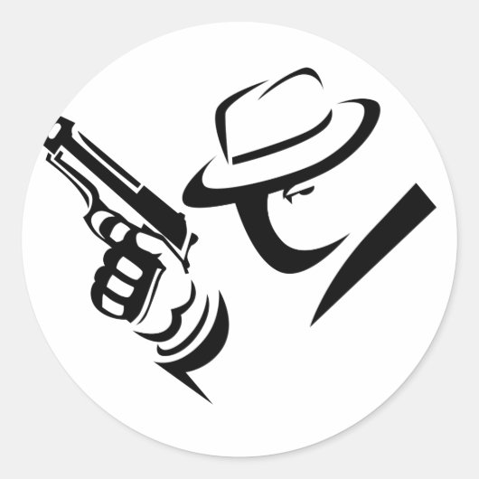 Detective Mobster Sticker (Voorkant)
