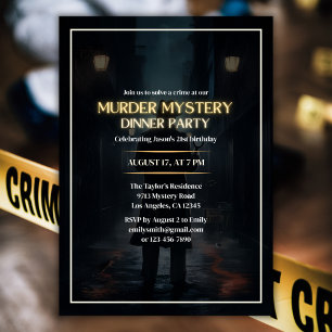 Detective Murder Mystery Dinner Party Verjaardag Kaart