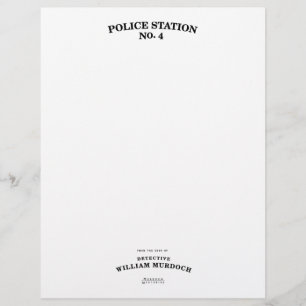 Detective Murdoch Stationery Briefhoofd Ontwerp