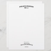 Detective Murdoch Stationery Briefhoofd Ontwerp (Voorkant / Achterkant)