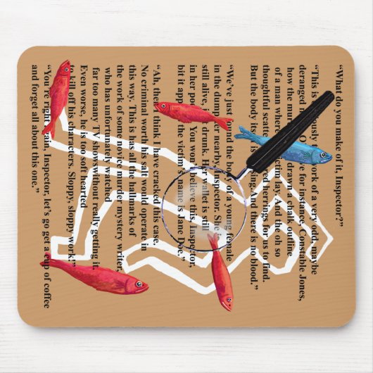 Detective mysterie schrijver muismat (Voorkant)