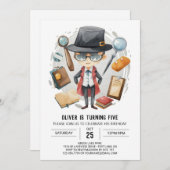 Detective Mystery Spy Bril Verjaardag Kaart (Voorkant / Achterkant)