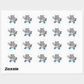 Detective Neushoorn Ronde Sticker (Vel)