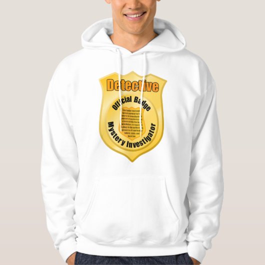Detective Official Badge Mystery Investigator Hoodie (Voorkant)