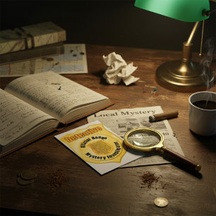 Detective Official Badge Mystery Investigator Kaart