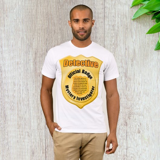 Detective Official Badge Mystery Investigator T-shirt