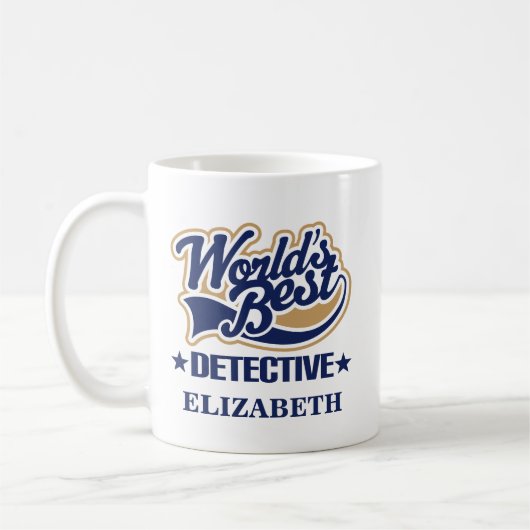 Detective Personalized Mug Gift Koffiemok (Links)