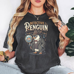 Detective Pinguïn Vintage Stijl T-shirt