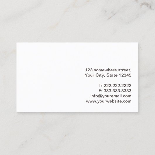 Detective Plain Retro Pipe Professional Visitekaartje (Achterkant)