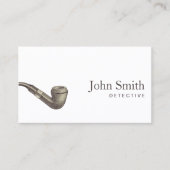 Detective Plain Retro Pipe Professional Visitekaartje (Voorkant)