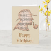 Detective Private Eye Victoriaans vintage Kaart (Gele Bloem)