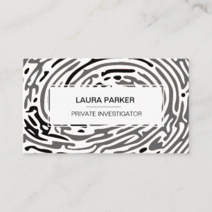 Detective Private Investigator Finger Print Secure Visitekaartje