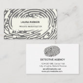 Detective Private Investigator Finger Print Secure Visitekaartje (Voorkant / Achterkant)