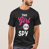 Detective Private Investigator Secret Spy Deze Gir T-shirt (Voorkant)
