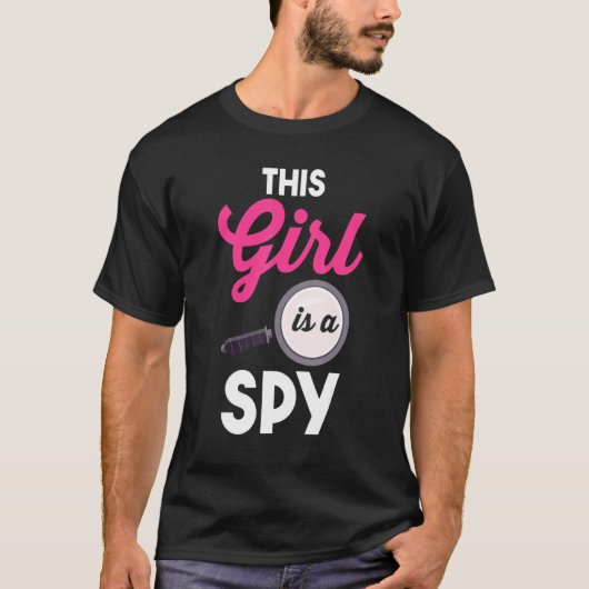 Detective Private Investigator Secret Spy Deze Gir T-shirt (Voorkant)