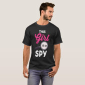 Detective Private Investigator Secret Spy Deze Gir T-shirt (Voorkant volledig)