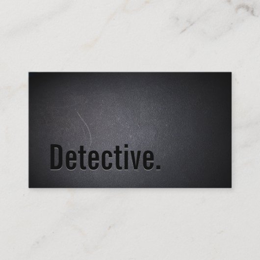 Detective Professional Black Bold Minimal Visitekaartje (Voorkant)