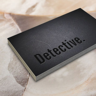 Detective Professional Black Bold Minimal Visitekaartje