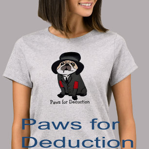 Detective Sherlock Pug Hond Liefhebber Zwerver  T-shirt