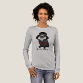 Detective Sherlock Pug Hondenliefhebber Hobo Tri-Blend Shirt (Voorkant)