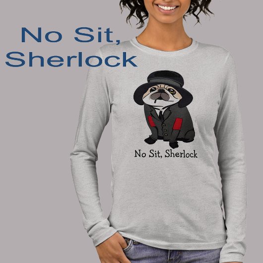 Detective Sherlock Pug Hondenliefhebber Hobo Tri-Blend Shirt