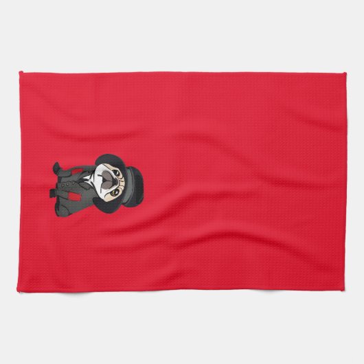 Detective Sherlock Pug Theedoek (Horizontaal)