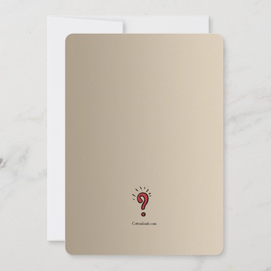 Detective Sherlock Uitnodiging (Achterkant)