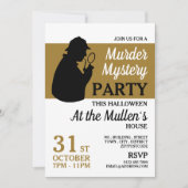 Detective Silhouette, moordmysterie Halloween Kaart (Voorkant)