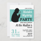 Detective Silhouette, moordmysterie Halloween Kaart (Voorkant)