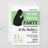 Detective Silhouette, moordmysterie Halloween Kaart (Voorkant)