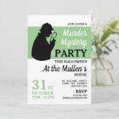 Detective Silhouette, moordmysterie Halloween Kaart (Staand voorkant)