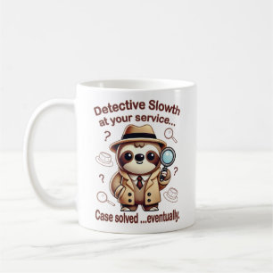 "Detective Sloth" Sloth Particulier Detective Koffiemok