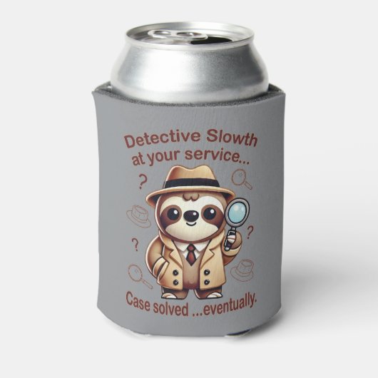 "Detective Sloth" Sloth Particuliere Detectives Blikjeskoeler (Blikje Achterkant)