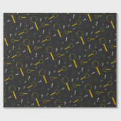 Detective Spyglass en Vingerafdrukken Fun Cadeaupapier (Vlak)