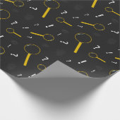 Detective Spyglass en Vingerafdrukken Fun Cadeaupapier (Hoek)