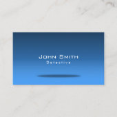 Detective Stylish Blue Professional Visitekaartje (Voorkant)
