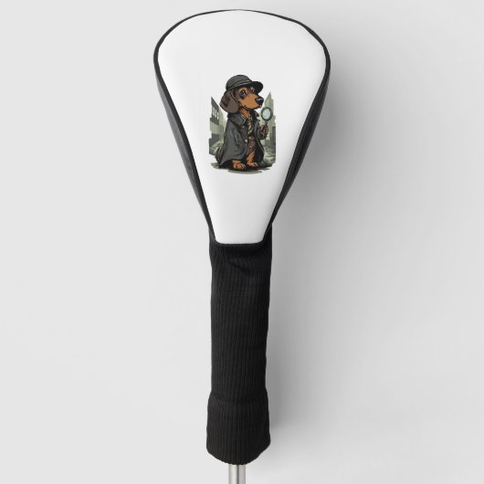Detective Tecchund - Mystery Solving Dog Golfheadcover (Voorkant)