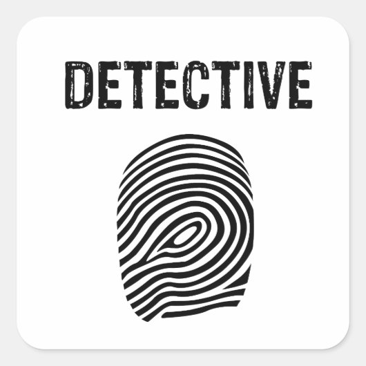 Detective, voor detective vierkante sticker (Voorkant)