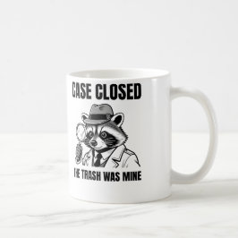 Detective Wasbeer "Zaak Afgesloten" Humor Grafisch Koffiemok
