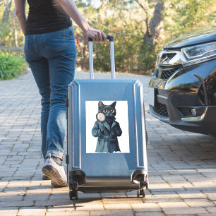 Detective Whiskers � Grappige Kat Mysterie Roman Sticker