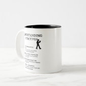 Detectives begrijpen tweekleurige koffiemok (Voorkant links)