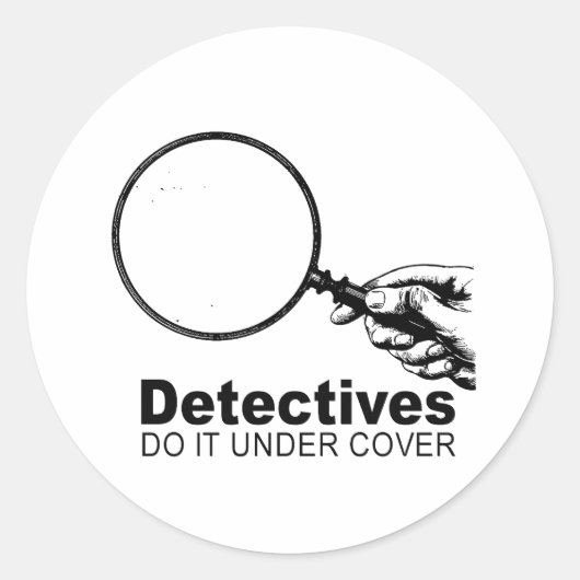 detectives doen het onder de dekking ronde sticker (Voorkant)