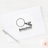 detectives doen het onder de dekking ronde sticker (Envelop)