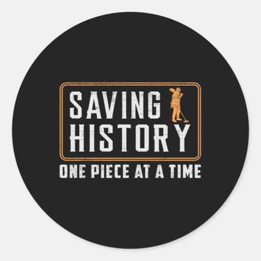 Detector Detectorist Metaal Detecteren Gift Idee Ronde Sticker (Voorkant)