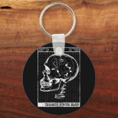 Detectorist Brain Scan Metal Detector Treasure Sleutelhanger (Voorkant)