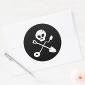 Detectorist Skull - Sondengänger Schädel Ronde Sticker (Envelop)
