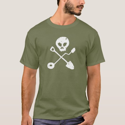Detectorist Skull - Sondengänger Schädel T-shirt (Voorkant)