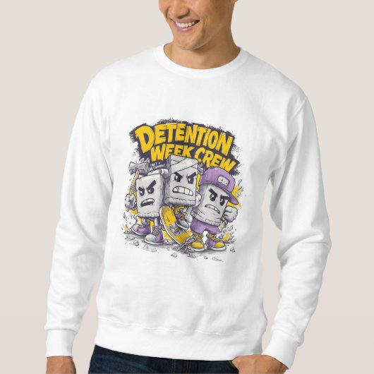 Detention Week Crew – Grappige Schoolhumor Straatk Trui (Voorkant)